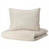 IKEA ANGSLILJA KOMPLET POŚCIELI SZARY/BEŻ 150x200