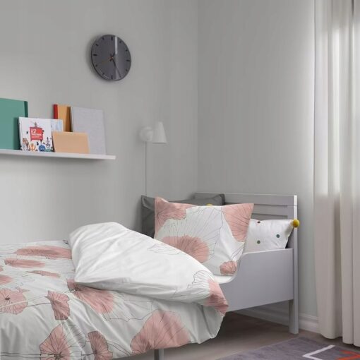 IKEA TRADLJUNG KOMPLET POŚCIELI WZÓR RÓŻOWE KWIATY - obrazek 4