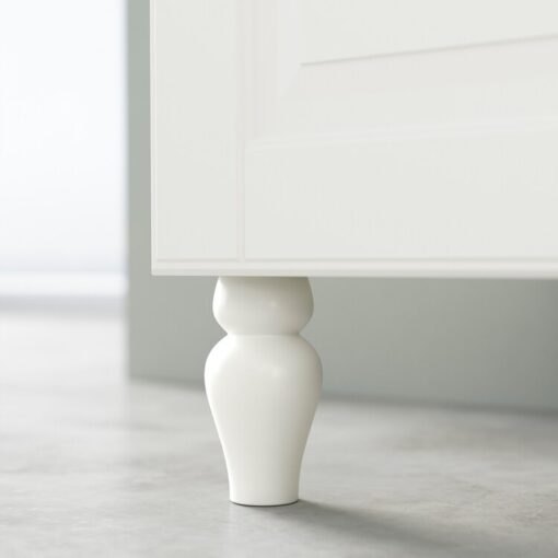 IKEA SIGGARP NOGA MEBLOWA BIAŁA 10 CM - 2 SZT. - obrazek 2