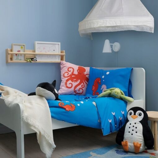 IKEA BLAVINGAD KOMPLET POŚCIELI OCEAN NIEBIESKI - obrazek 4