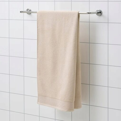 IKEA VINARN RĘCZNIK KĄPIELOWY SZARY / BEŻOWY - obrazek 3