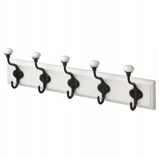 IKEA LANDKRABBA WIESZAK Z 5 UCHWYTAMI BIAŁY 50 CM
