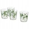IKEA STILENLIG SZKLANKI SZKŁO LIŚCIE 300 ML 4 SZT