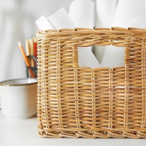 IKEA TRUMMIS KOSZ RATTANOWY 25x35x20 CM - obrazek 2