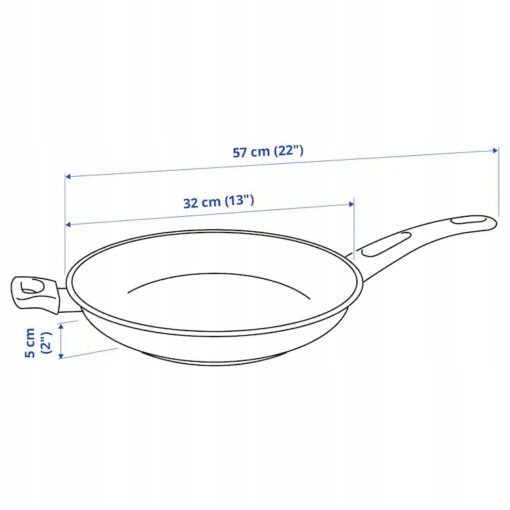IKEA HEMLAGAD PATELNIA OKRĄGŁA CZARNA 32 cm - obrazek 5