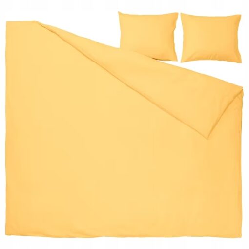 IKEA NATTSVARMARE KOMPLET POŚCIELI ŻÓŁTY 200x200cm - obrazek 2