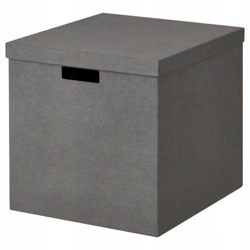 IKEA GJATTA POJEMNIK Z POKRYWĄ SZARY 32x35x32 cm