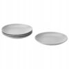 IKEA FARGKLAR TALERZYK MATOWY SZARY 20 CM - 4 SZT.