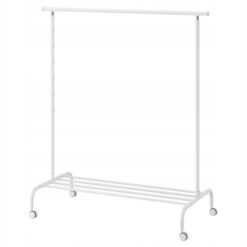 IKEA RIGGA WIESZAK NA UBRANIA STOJĄCY BIAŁY