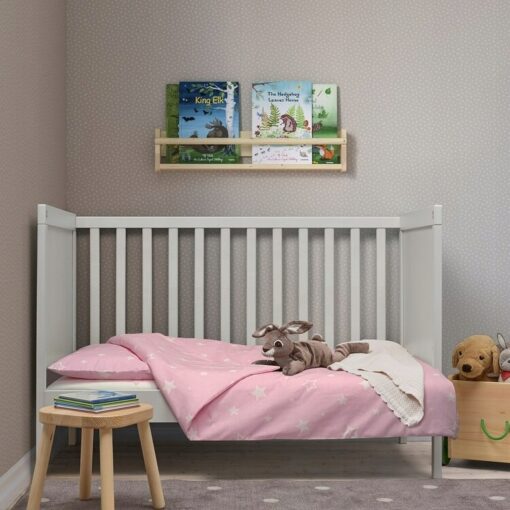 IKEA GRINDVAL KOMPLET POŚCIELI DO ŁÓŻECZKA RÓŻOWY W GWIAZDY - obrazek 4