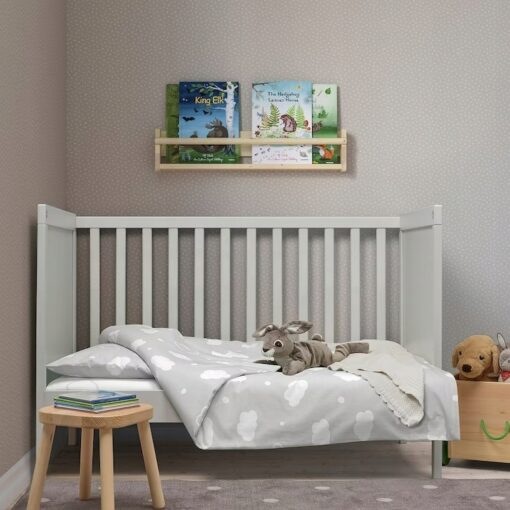 IKEA RINGDUVA KOMPLET POŚCIELI DO ŁÓŻECZKA SZARY - obrazek 4