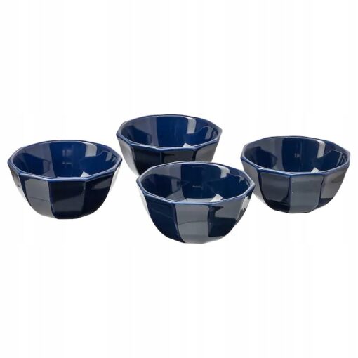 IKEA STRIMMIG MISKA CERAMICZNA NIEBIESKI 4SZT 15CM