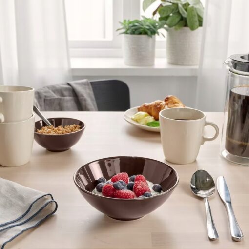 IKEA FARGKLAR MISKA BRĄZOWA Z POŁYSKIEM - 4 SZT. - obrazek 5