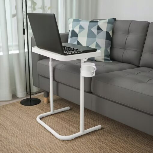IKEA BJORKASEN STOLIK POD LAPTOPA BIAŁY 60-70 CM - obrazek 3