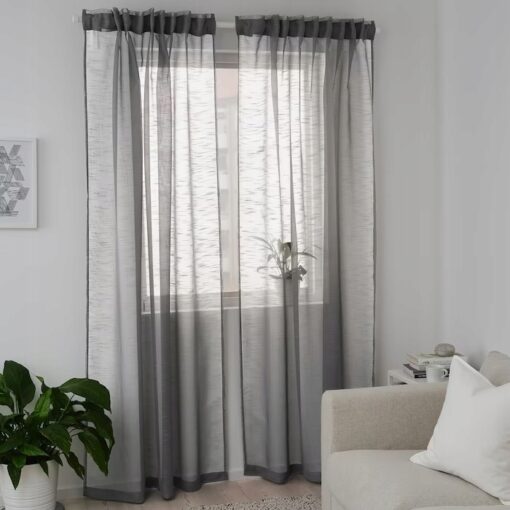 IKEA GJERTRUD FIRANKA FIRANA SZARY 145X300CM 2 SZT - obrazek 2