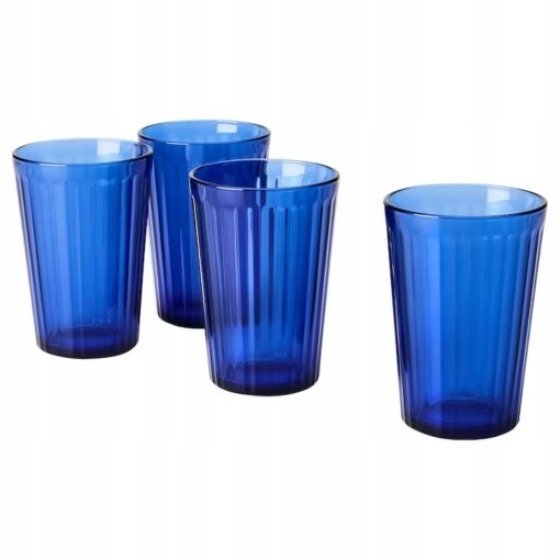 IKEA VARDAGEN SZKLANKI NIEBIESKIE 310 ML - 4 SZT.