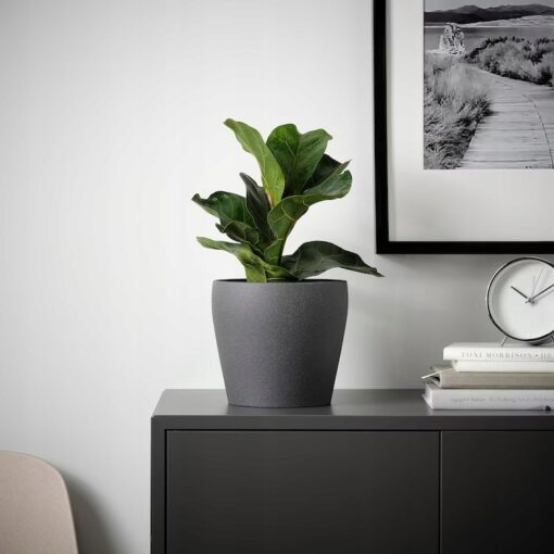 IKEA PERSILLADE OSŁONA DONICZKI CIEMNA SZARA 15 CM - obrazek 2