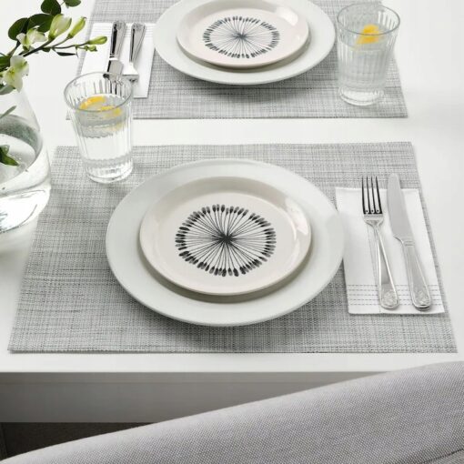 IKEA FRIKOSTIG TALERZYK BIAŁY ZE WZOREM 19 cm - obrazek 3