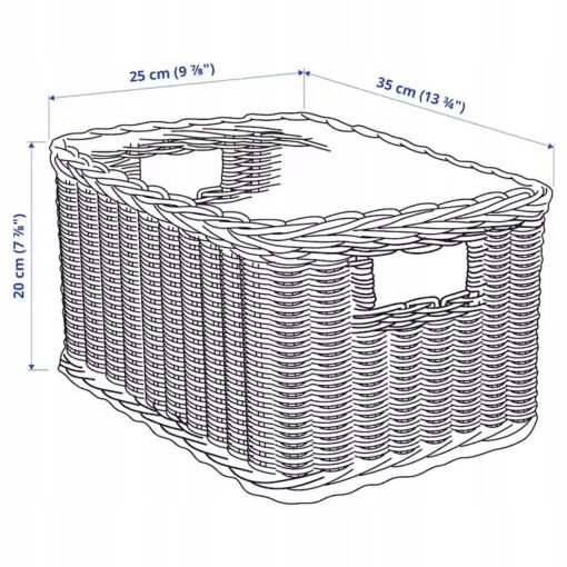 IKEA TRUMMIS KOSZ RATTANOWY 25x35x20 CM - obrazek 4