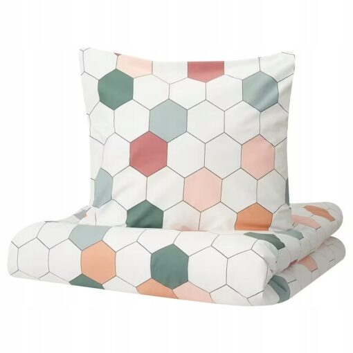 IKEA KRUSFRO KOMPLET POŚCIELI SZEŚCIOKĄTY 150x200