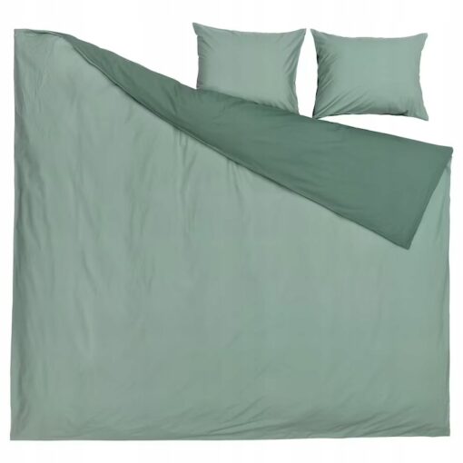 IKEA STRANDTALL KOMPLET POŚCIELI ZIELONY 200x200cm - obrazek 2