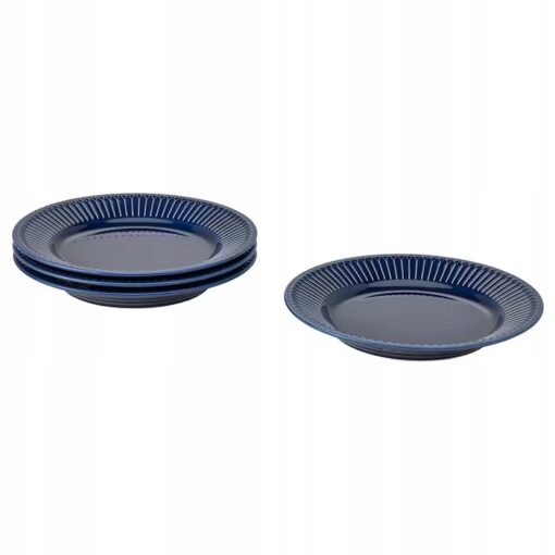IKEA STRIMMIG TALERZYK NIEBIESKI 21 CM 4 SZTUKI