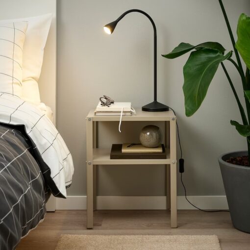 IKEA KNARREVIK STOLIK NOCNY BEŻ-ZIELONY 37x28 CM - obrazek 3