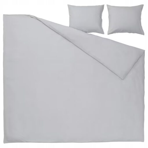 IKEA NATTSVARMARE KOMPLET POŚCIELI SZARY 200x200cm - obrazek 2