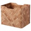 IKEA BULLIG POJEMNIK BAMBUS/BRĄZOWY 25X32X25 cm