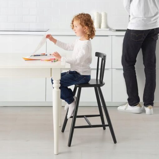 IKEA AGAM KRZESŁO WYSOKIE DZIECIĘCE CZARNY - obrazek 2