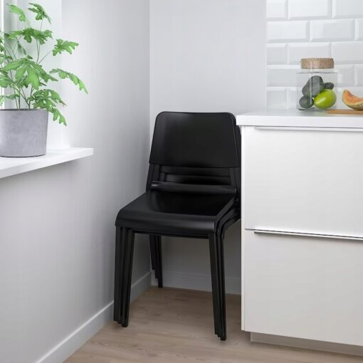 IKEA TEODORES KRZESŁO DO JADALNI / KUCHNI CZARNE - obrazek 3