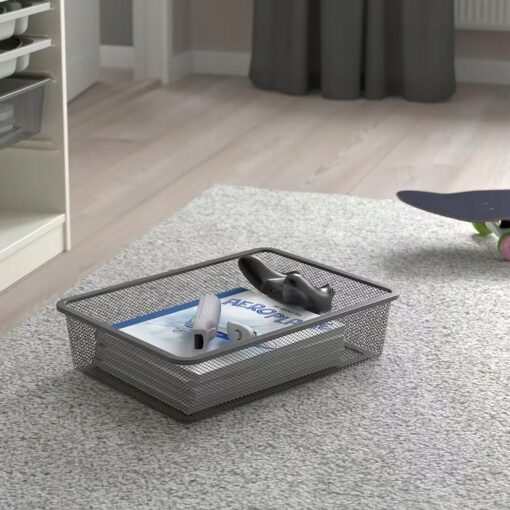 IKEA TROFAST PUDEŁKO SIATKOWE SZARE 42x30x10 CM - obrazek 2