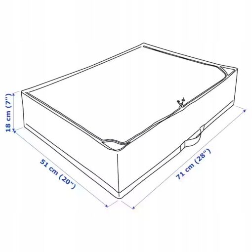 IKEA STUK POJEMNIK NA POŚCIEL NIEBIESKI 71x51x18cm - obrazek 5