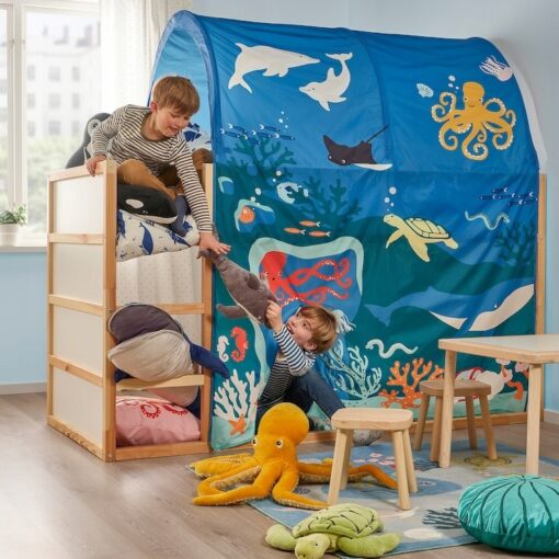 IKEA KURA BALDACHIM DO ŁÓŻKA PIĘTROWEGO OCEAN - obrazek 3