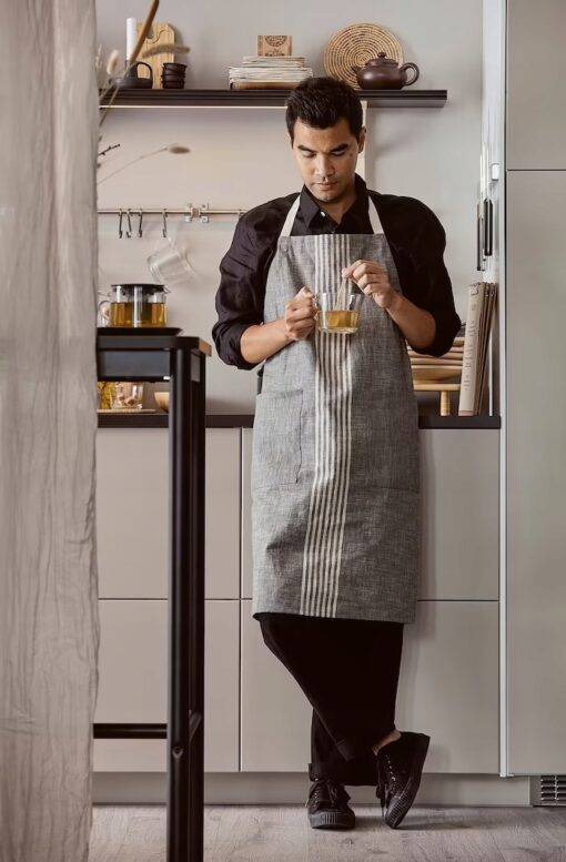 IKEA MARIATHERES FARTUCH KUCHENNY SZARY 90X92CM - obrazek 7