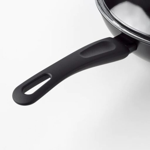IKEA HEMLAGAD WOK PATELNIA Z POKRYWKĄ 28cm CZARNY - obrazek 6