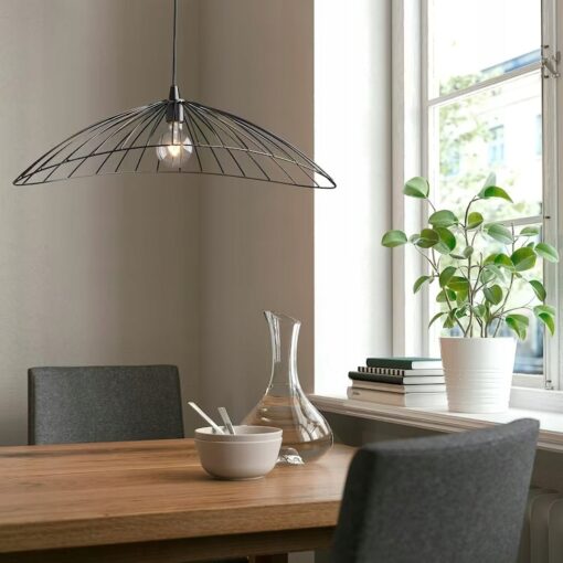 IKEA MOTSJO KLOSZ LAMPY WISZĄCEJ CZARNY 60x40 CM - obrazek 3