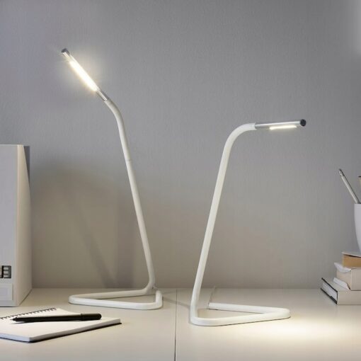 IKEA HARTE LAMPA BIURKOWA LED BIAŁA / SREBRNA - obrazek 3