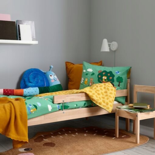 IKEA BRUMMIG KOMPLET POŚCIELI WZÓR LEŚNE ZWIERZĘTA - obrazek 4