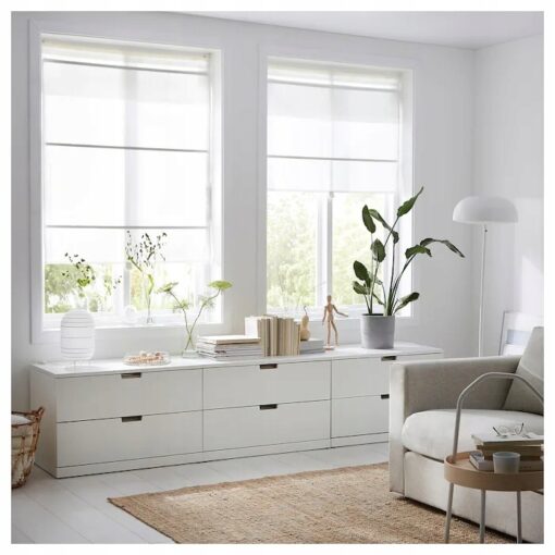 IKEA RINGBLOMMA ROLETA RZYMSKA BIAŁA 100x160 cm - obrazek 6