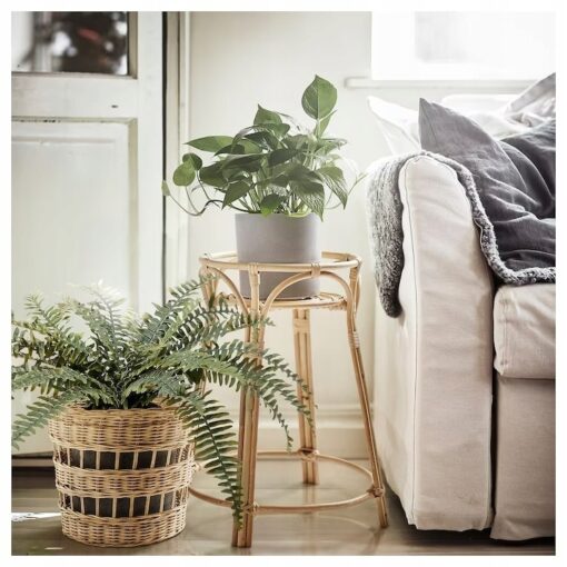 IKEA TOLKNING STOJAK NA DONICZKĘ RATTANOWY 66 CM - obrazek 5