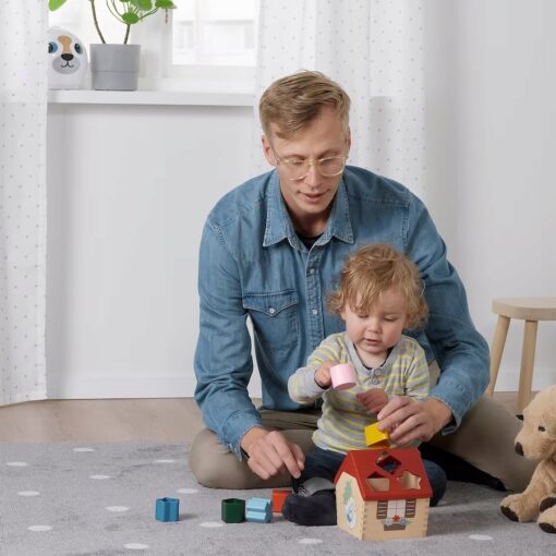 IKEA UPPSTA SKRZYNECZKA DOMEK PUZZLE KOLOROWE - obrazek 6