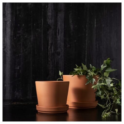 IKEA BRUNBAR DONICZKA Z PODSTAWKĄ TERAKOTA 15 CM - obrazek 6