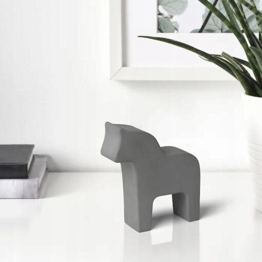 IKEA RYKTBAR KOŃ DEKORACYNY SZARY 13.5 cm - obrazek 2