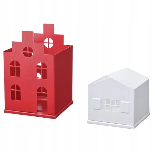 IKEA VINTERFINT ŚWIECZNIK ŚWIĄTECZNY DOMEK 2 SZT.
