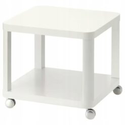 IKEA TINGBY STOLIK NA KÓŁKACH BIAŁY 50X50CM