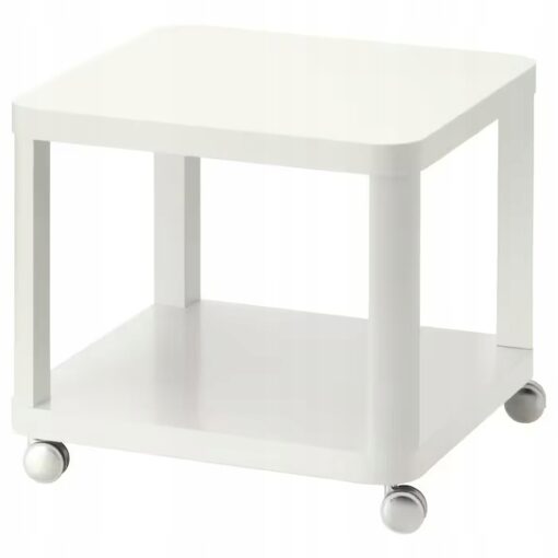 IKEA TINGBY STOLIK NA KÓŁKACH BIAŁY 50X50CM