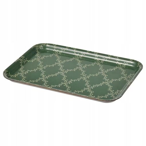 IKEA BIRKELANGA TACA ZIELONA / BEŻOWA 20x28 CM
