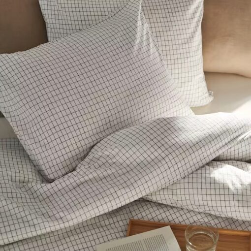 IKEA AKERFIBBLA POSZWA POŚCIEL KRATA 150x200/50x60 - obrazek 5