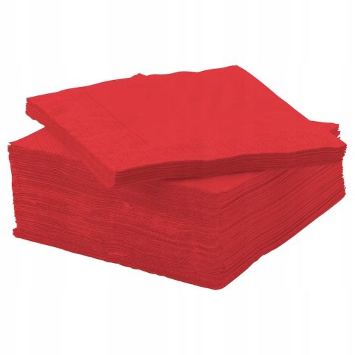 IKEA FANTASTISK SERWETKI 24x24 CM 50 SZT CZERWONY